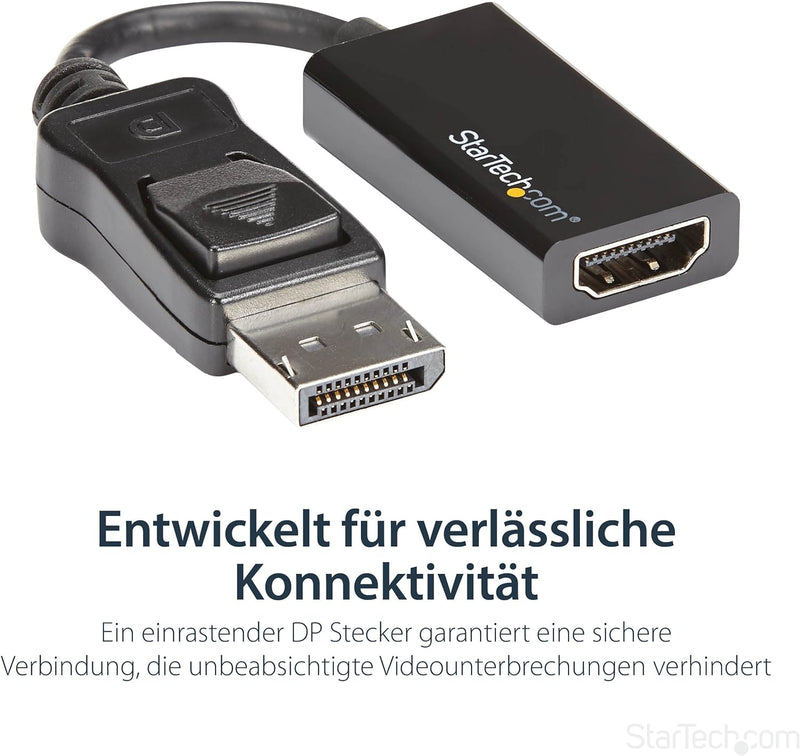 StarTech.com DisplayPort auf HDMI Adapter - 4K 60Hz Aktives DP 1.4 auf HDMI 2.0 Video Konverter - DP
