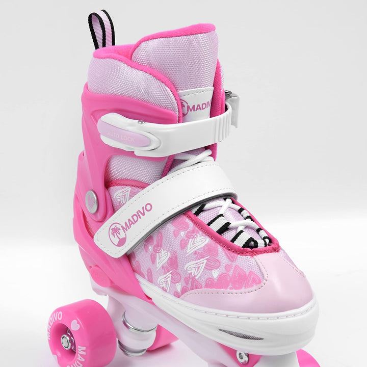 MADIVO Tropic Kinder Rollschuhe VERSTELLBAR | Ideal für Mädchen und Damen | Grössenverstellbare Roll