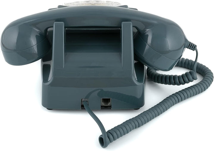 GPO 746ROTARYGRY Retro Telefon mit Wählscheibe im 70er Jahre Design Grau, Grau