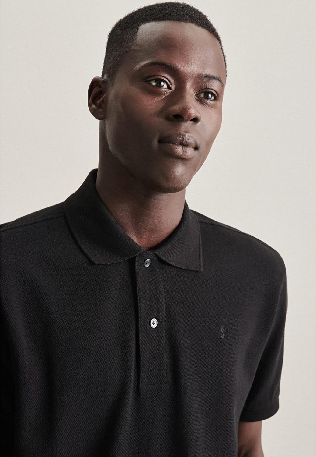 Seidensticker Herren Regular Bügelleicht Polo Kurzarm Polohemd L Schwarz, L Schwarz