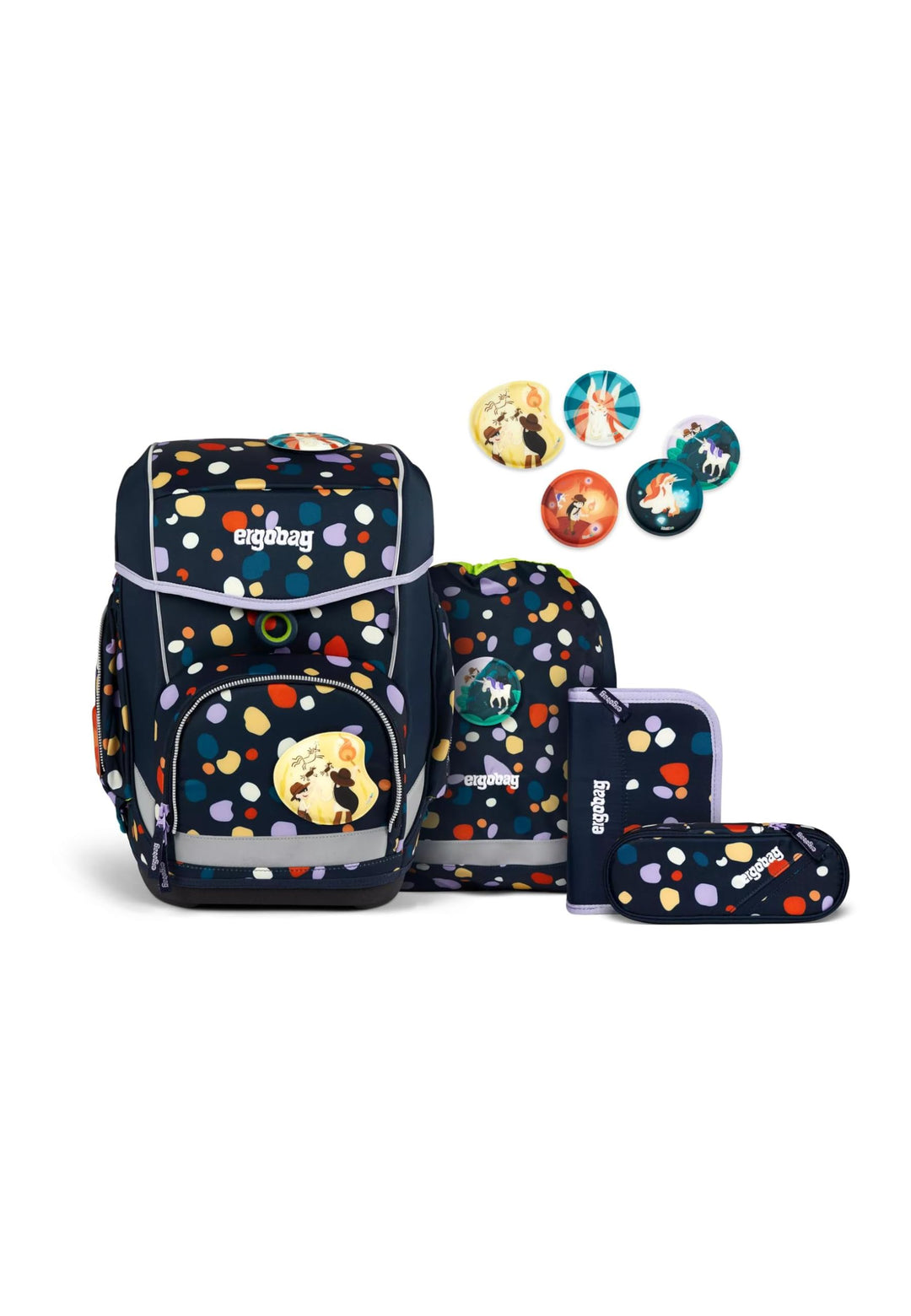 ergobag cubo Set ergonomischer Schulranzen, Vorgänger-Kollektion, klassisch 5-teilig 1. Klasse Grund