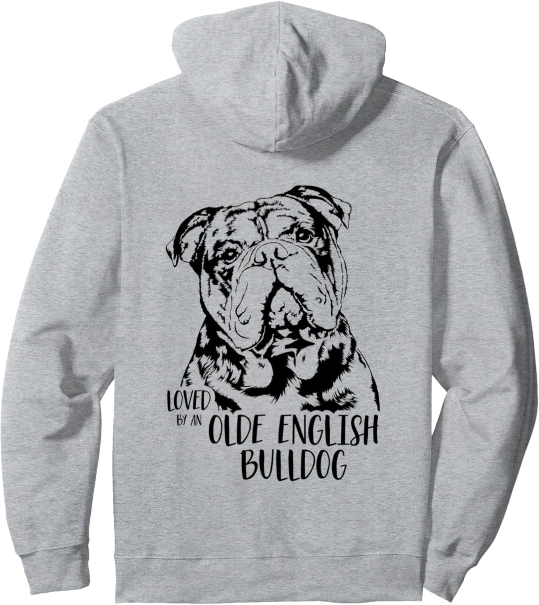 Loved by an Olde English Bulldog Hund Spruch OEB Hundespruch Pullover Hoodie