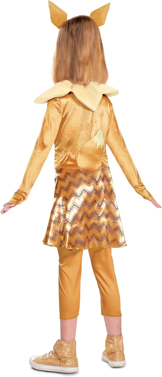 Disguise Pokemon Eevee Deluxe Girls Costume, Brown, Small (4-6x)