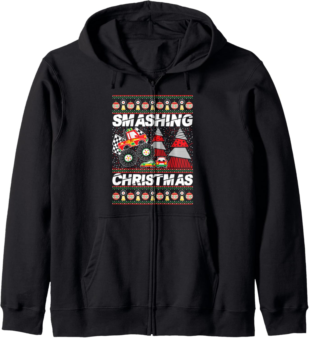 Weihnachts-LKW-Hemd Lustiges Monster-LKW-Jungen-Geschenk Kapuzenjacke