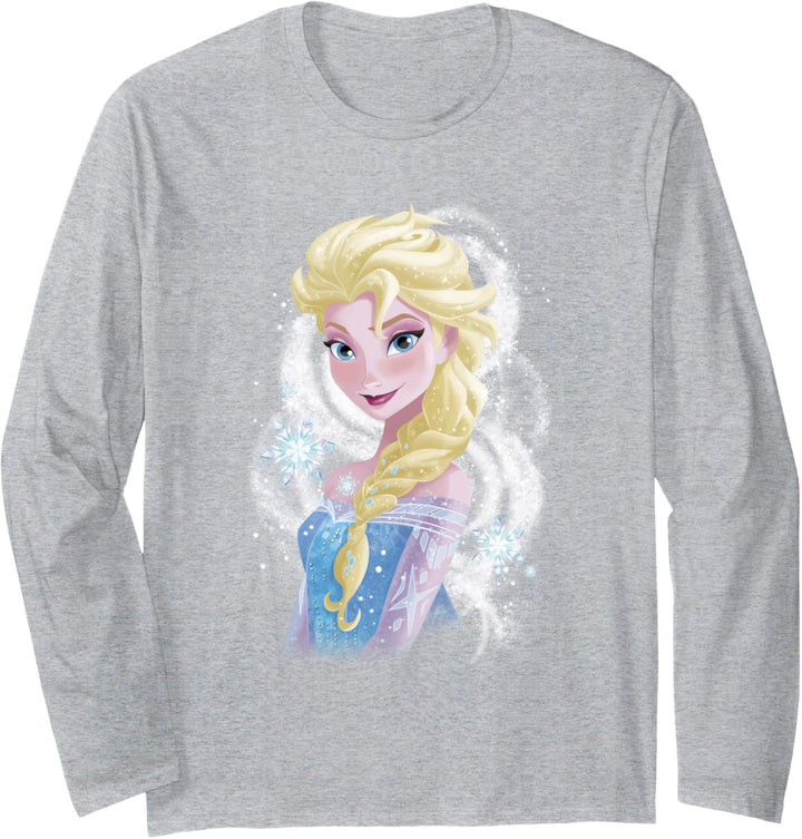 Disney Frozen Elsa Snowflake Swirls Langarmshirt