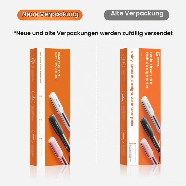 Faszin Professionelle Glätteisen, 42mm Breite Titanplatten mit Negativer Ionenfunktion, 30s Schnelle