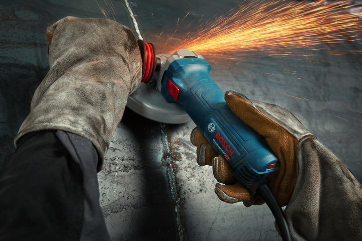 Bosch Professional kabelgebundener Winkelschleifer GWS 12-125 S (Scheiben-Ø: 125 mm, 1200 W, inkl. V