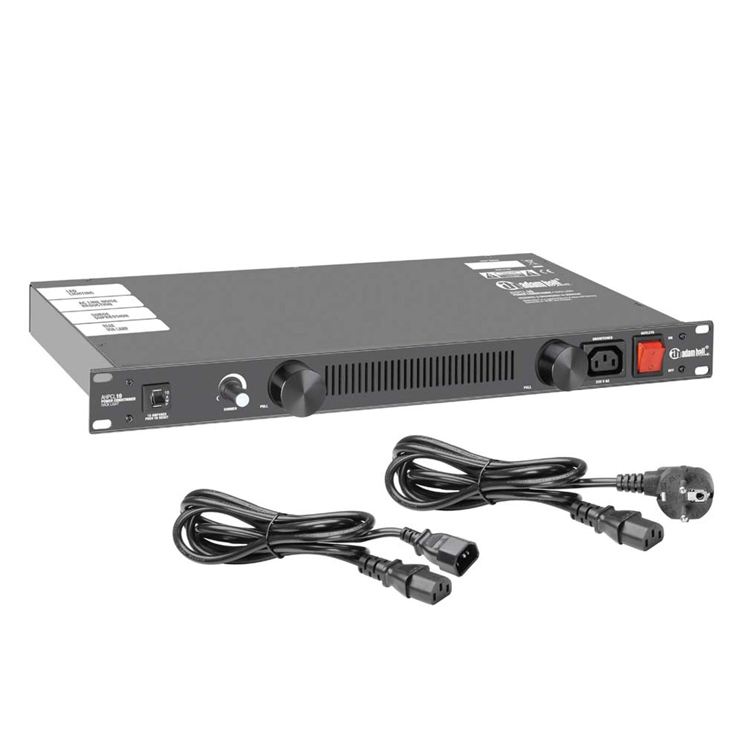 Adam Hall 19" Parts PCL 10 - Power Conditioner mit Rack-Beleuchtung, Schwarz