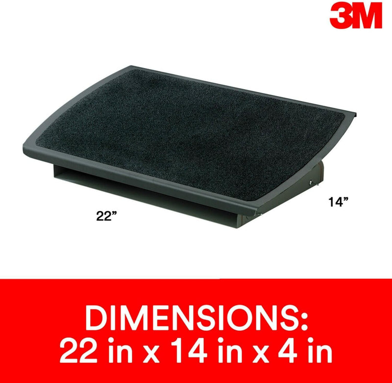 3M FR530CB 3M Fussstütze Winkel und Höhe einstellbar, Farbe: schwarz, Abmessung: 56 x 35 cm