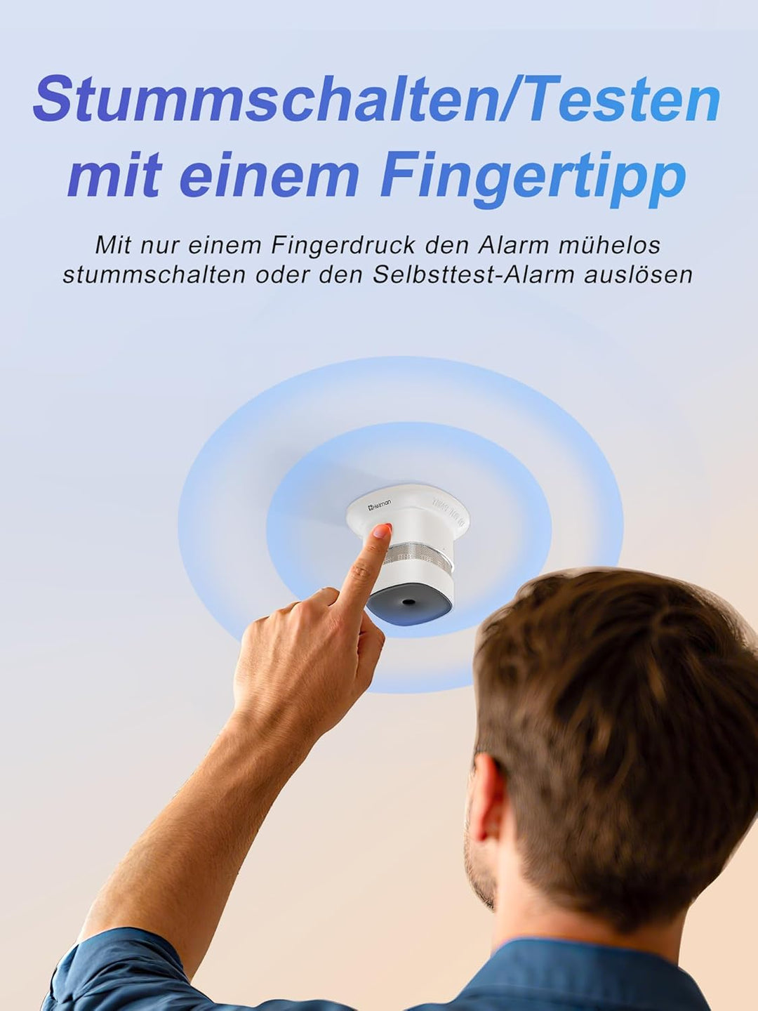HEIMAN Mini Rauchmelder Feuermelder mit 10 Jahren Batterielaufzeit Brandmelder,TÜV und EN14604 Zerti