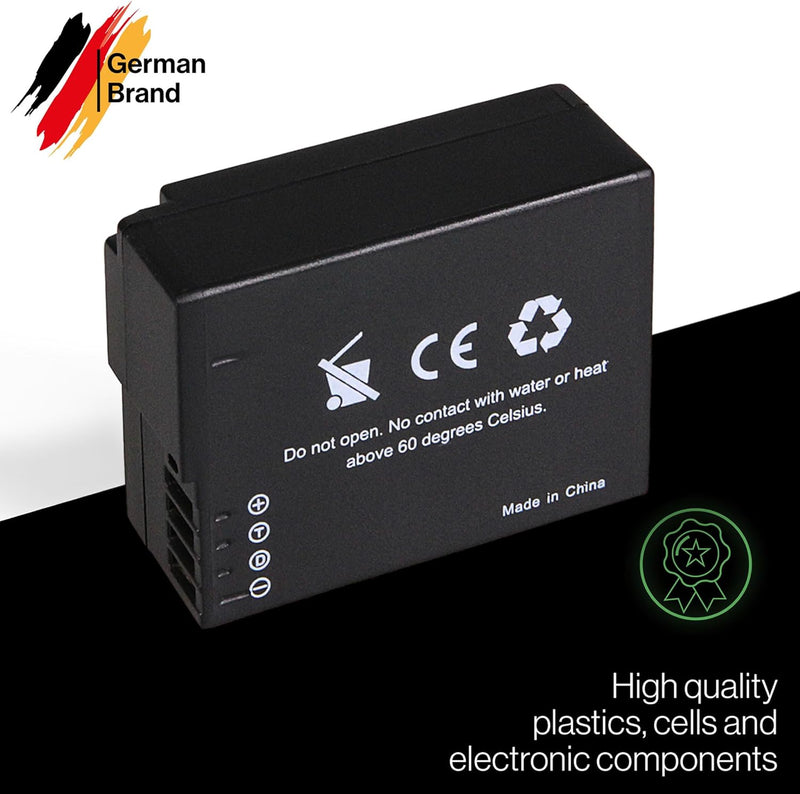 PATONA Premium (2X) Ersatz für Akku Panasonic DMW BLC12 E (echte 1100mAh) DMW BLC-12 Premium x2, DMW