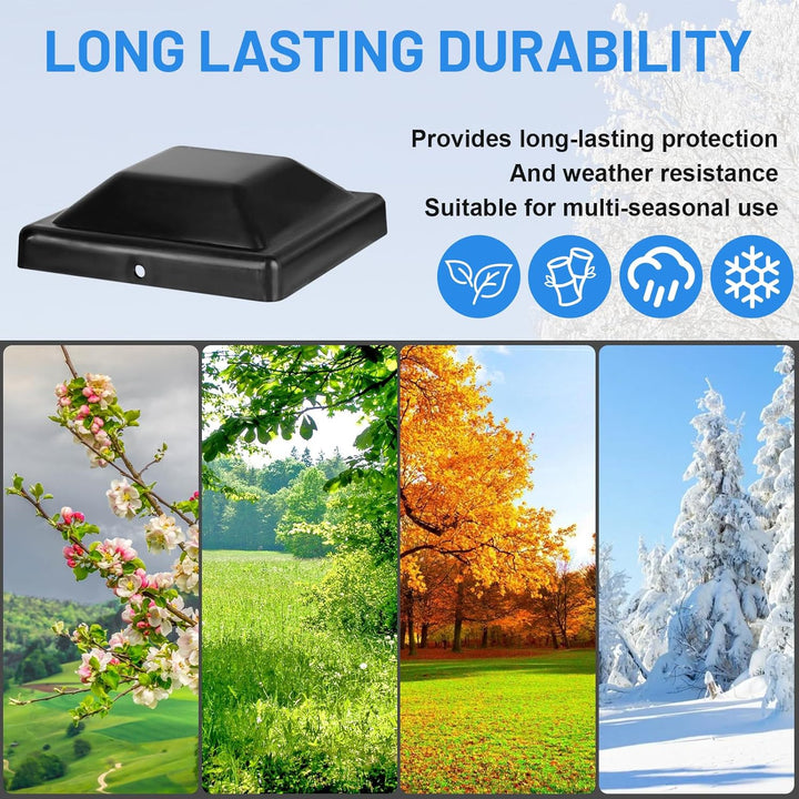 16 Stück Pfostenkappen 9x9 cm, Abdeckkappen für Pfosten, Zaunpfosten Kappen, Kunststoff Pfostenkappe