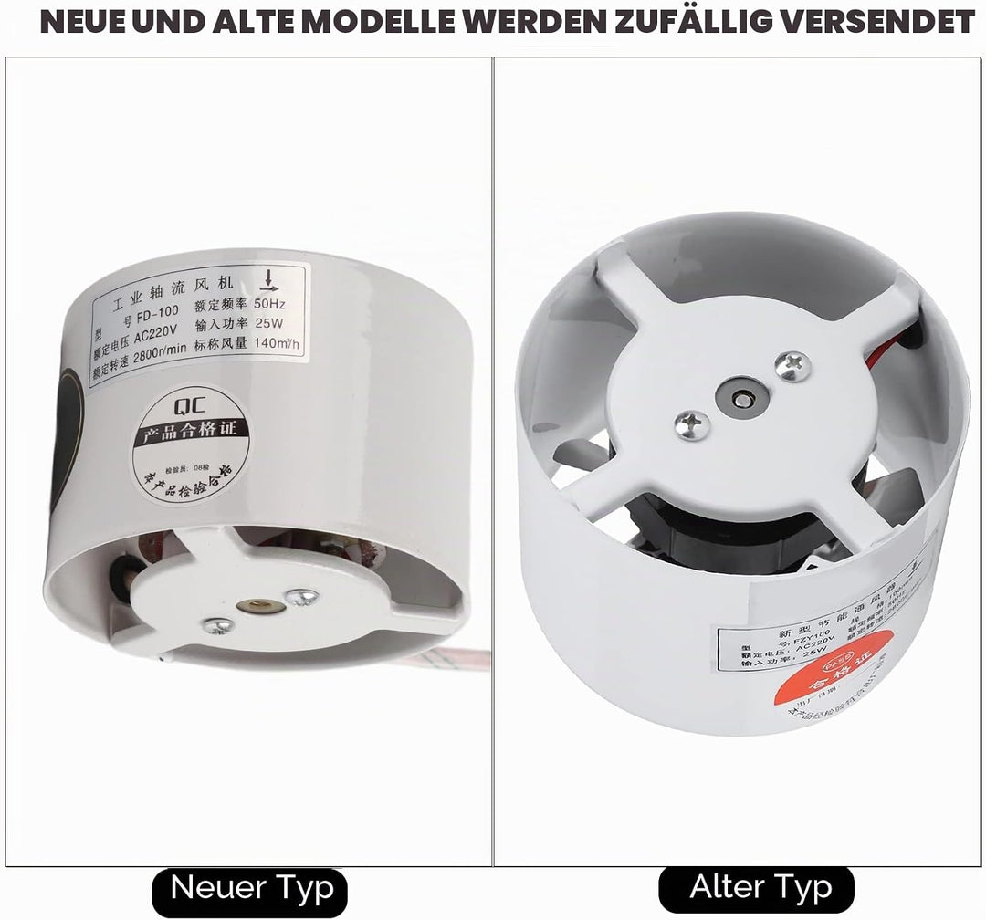 25 W, 220 V, 95 mm Abluftventilator, Wandmontage, Energieverbrauch, Rohrventilator mit geringem Gerä