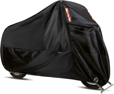 WinPower Motorradabdeckung Abschliessbar Indoor Outdoor Hitzebeständig Motorradplane Wasserdicht 210