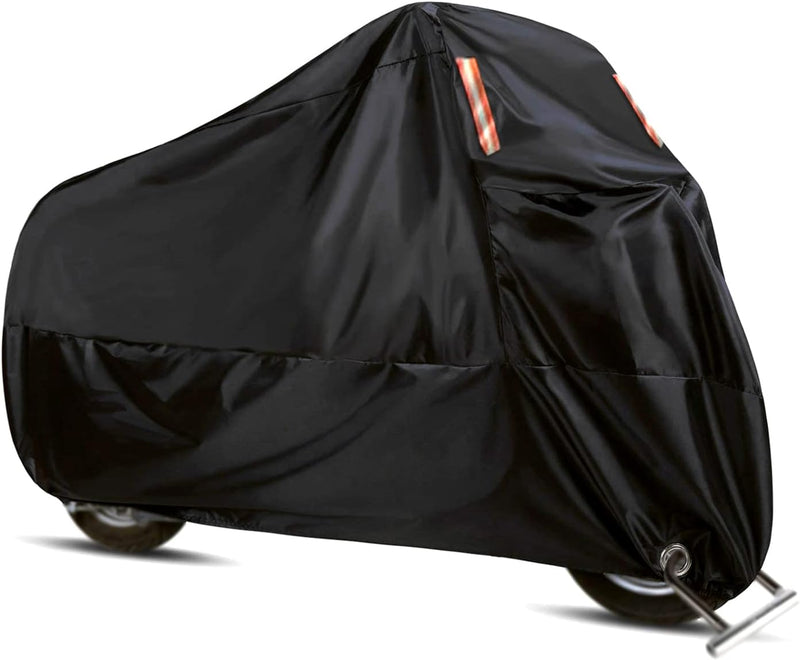 WinPower Motorradabdeckung Abschliessbar Indoor Outdoor Hitzebeständig Motorradplane Wasserdicht 210