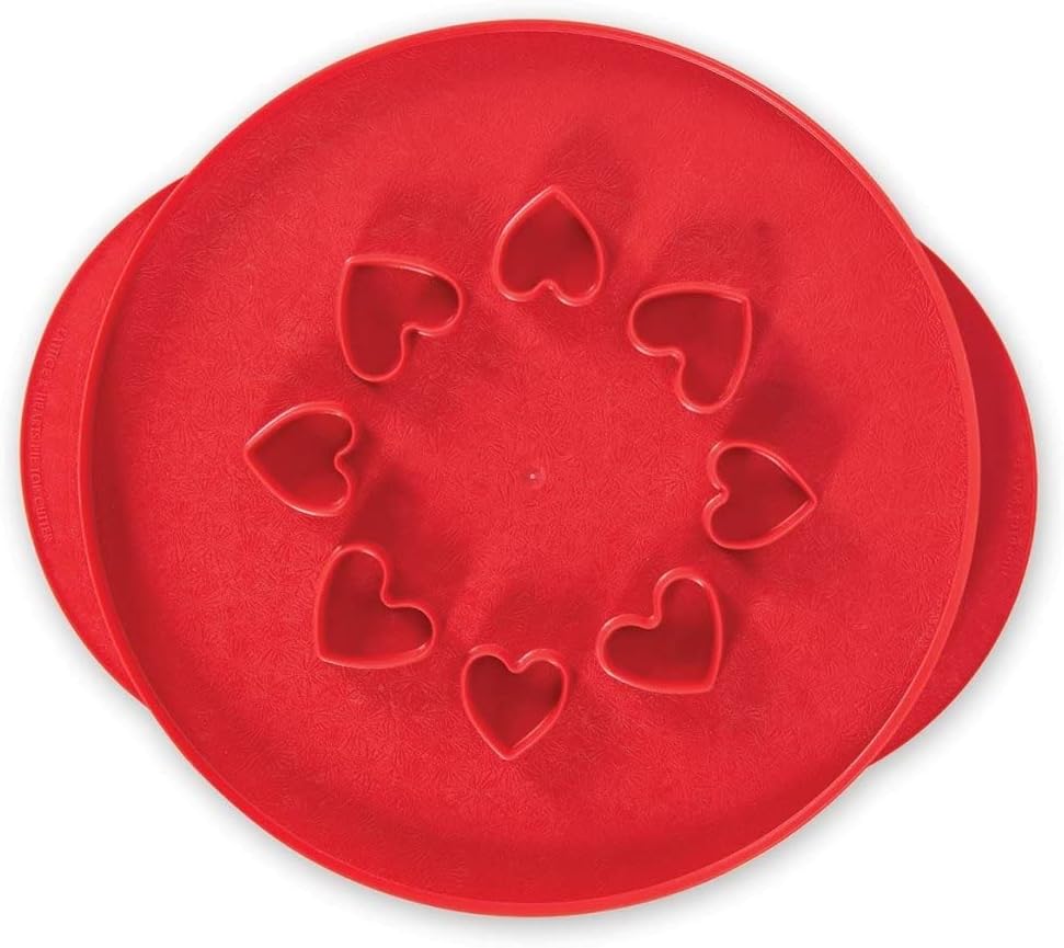 Nordic Ware Tortenaufsatz mit Gittermuster und Herzen, 30,5 cm Ausstechform mit Gittermuster und Her