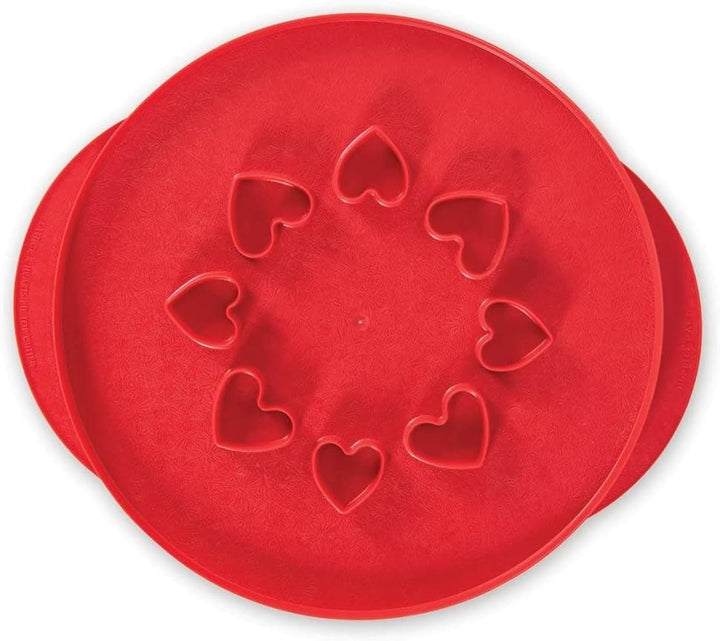 Nordic Ware Tortenaufsatz mit Gittermuster und Herzen, 30,5 cm Ausstechform mit Gittermuster und Her