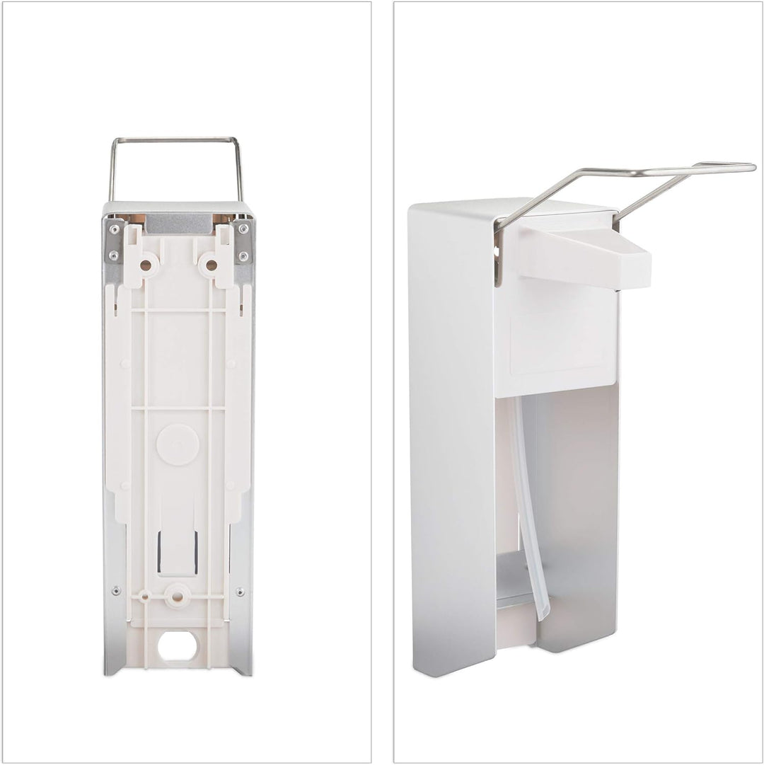 4 x Eurospender, 1000 ml, Desinfektionsmittel, Seife, Ellenbogen-Hebel, Wandbefestigung, Hygienespen