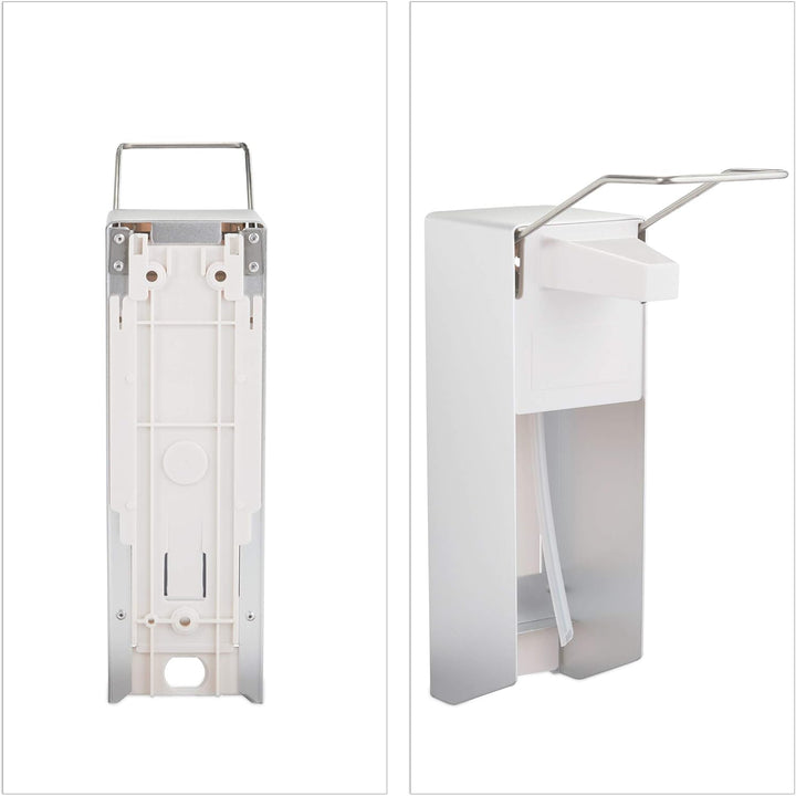 4 x Eurospender, 1000 ml, Desinfektionsmittel, Seife, Ellenbogen-Hebel, Wandbefestigung, Hygienespen