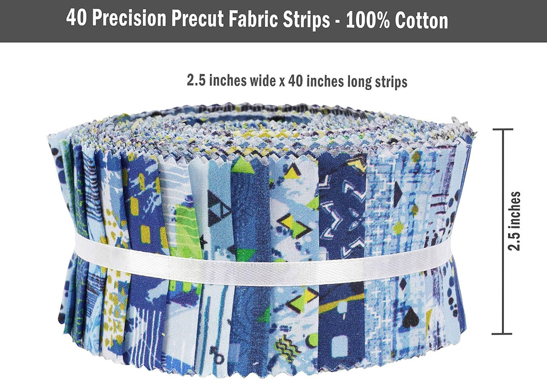 Soimoi 40 Stucke Geometric &amp; Textur Print Baumwolle Vorausstehende Stoffe Fur Quilting Craft Strips