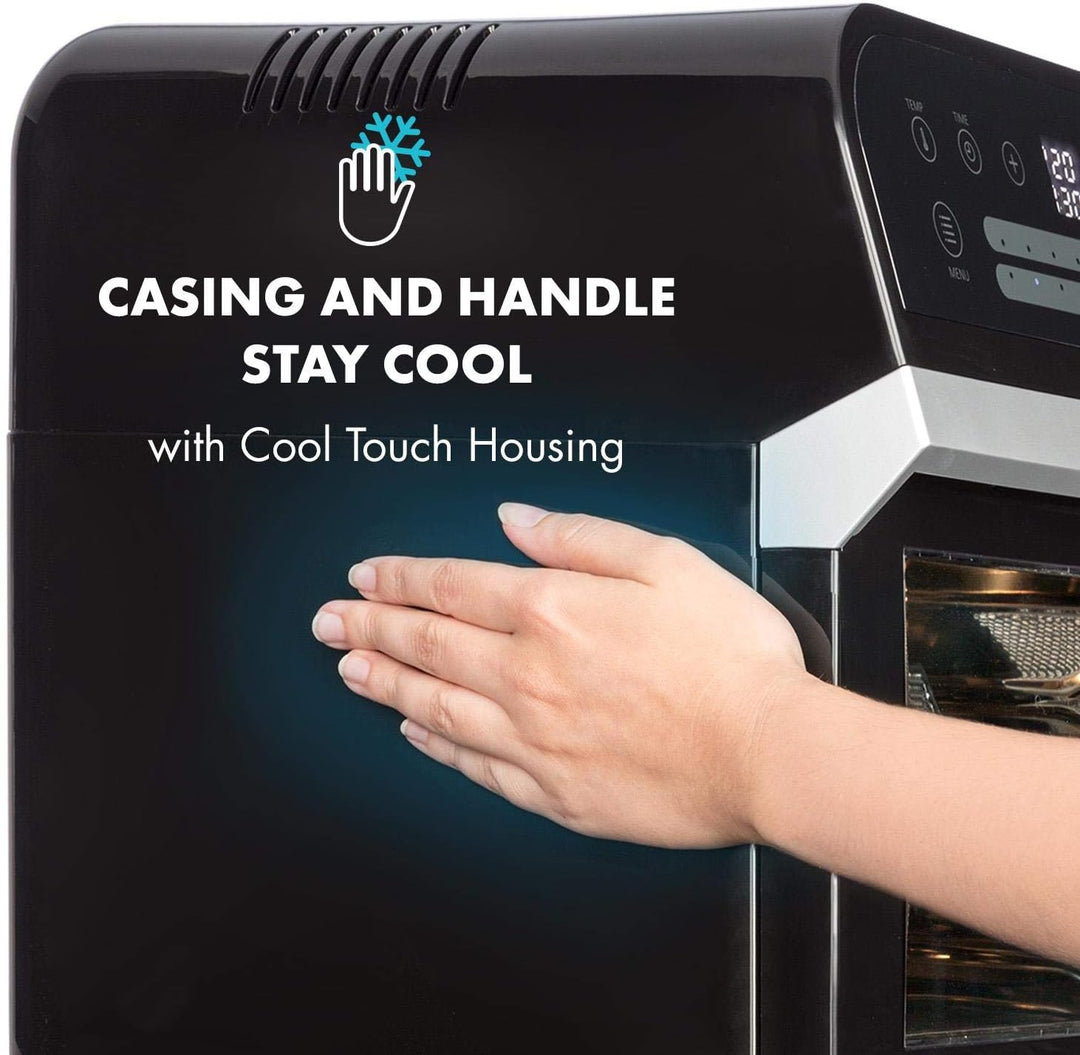 Klarstein AeroVital Cube - Heissluftfritteuse, Heissluftgarer, Airfryer ohne Öl, 50 bis 220 °C, Heis