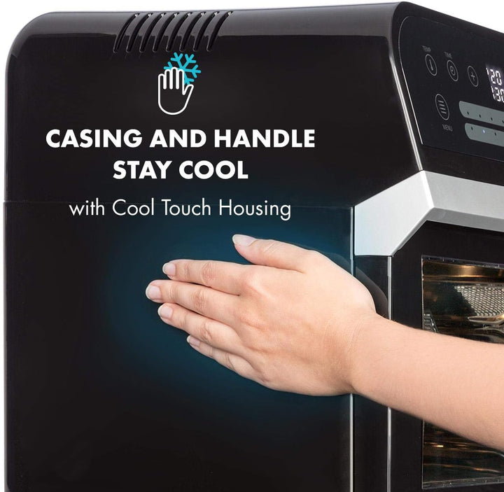 Klarstein AeroVital Cube - Heissluftfritteuse, Heissluftgarer, Airfryer ohne Öl, 50 bis 220 °C, Heis
