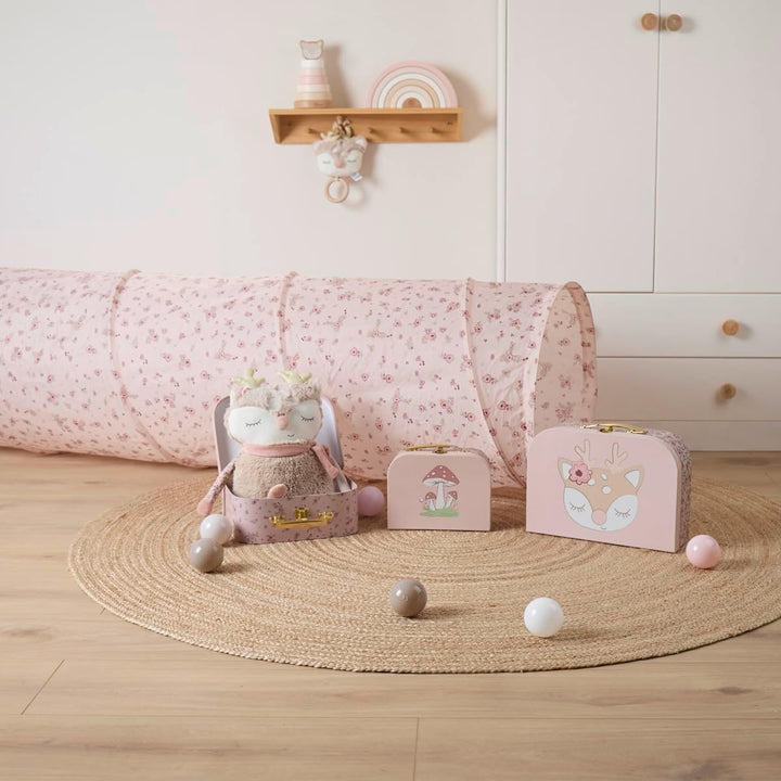 Bieco Pop Up Spieltunnel Dreamy Flowers Krabbeltunnel ab 1 Jahr | 180 x 46 cm | Spieltunnel Kind und