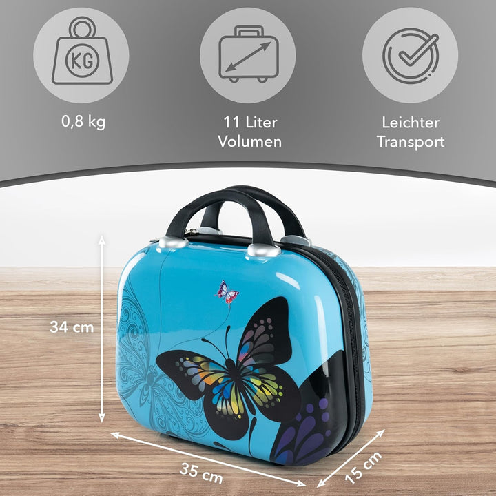 Xonic Kosmetikkoffer Damen – Beauty Case Hartschale für Reisen – Robustes Beautycase Damen mit Trage