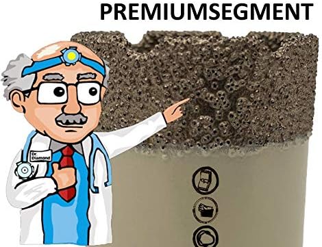 Dr. Diamond Premium Fliesenbohrer Fliese Feinsteinzeug 38 mm x M14 für Winkelschleifer (38 mm), 38 m