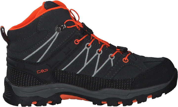 CMP Unisex Kinder Kids Rigel Mid Trekking Shoes Wp Wanderschuhe 37 EU Antracite Flash Orange, 37 EU