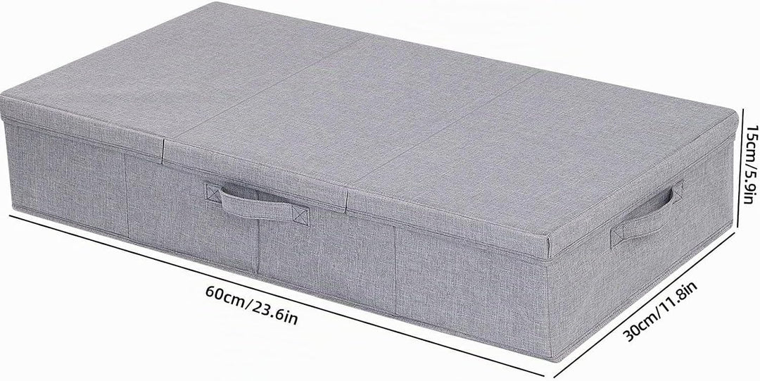 2 Stück Unterbettkommoden, Aufbewahrungsbox mit Deckel, Faltbare Aufbewahrungstasche, Stoffboxen Auf