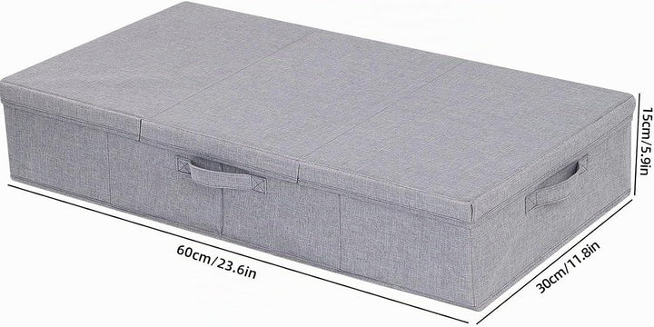 2 Stück Unterbettkommoden, Aufbewahrungsbox mit Deckel, Faltbare Aufbewahrungstasche, Stoffboxen Auf