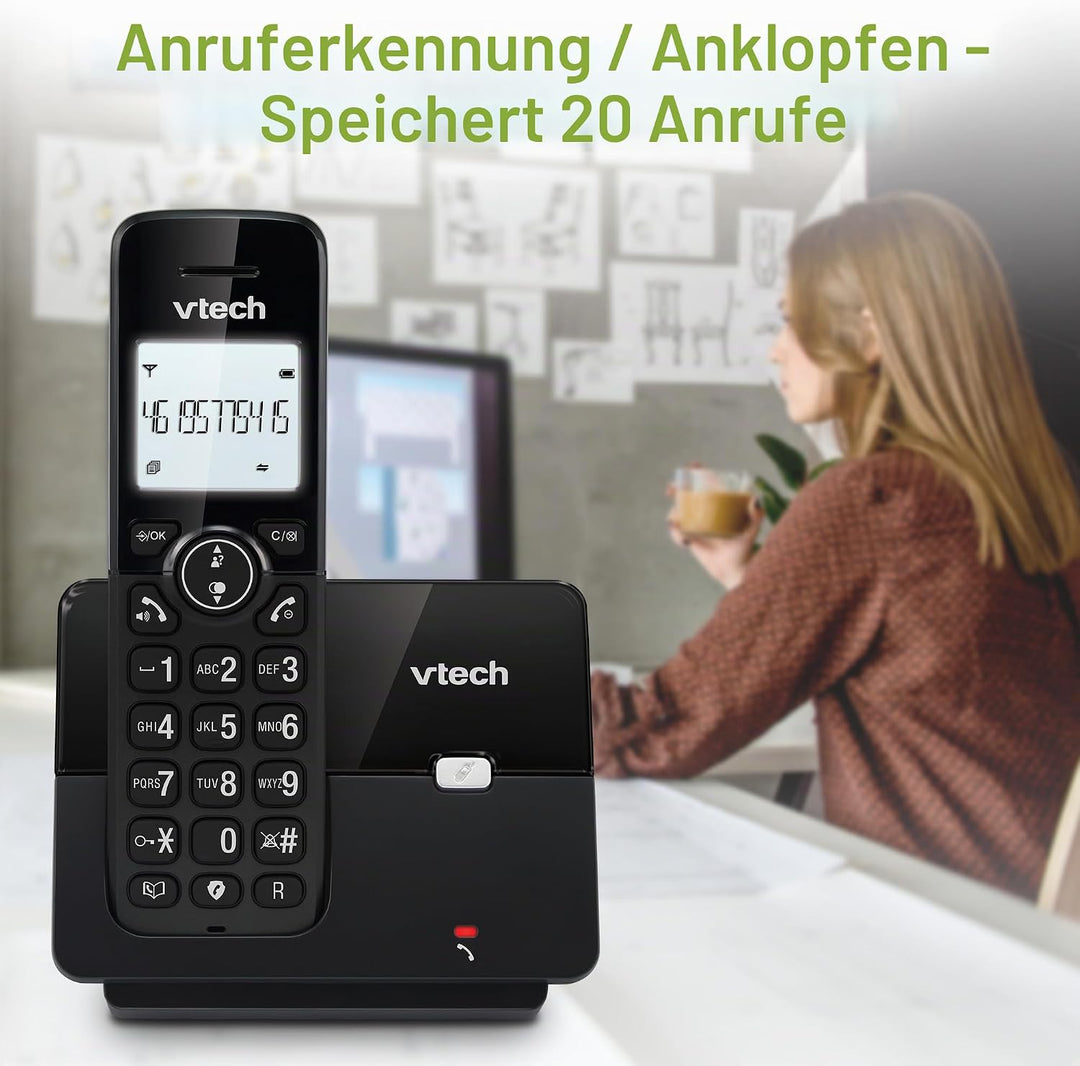 VTech CS2001 Home Duo Schnurloses Telefon, Festnetztelefon DECT Einfach zu bedienen Extra Laut Hören