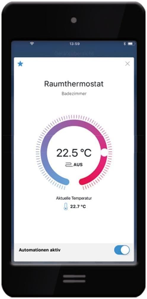 Rademacher DuoFern Raumthermostat (2. Generation) 9485-1, Funk-Thermostat, für Heizkörper und Fussbo