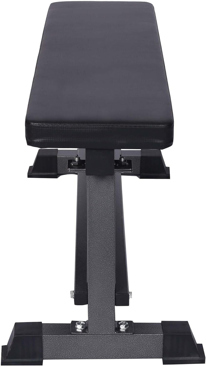 Wiltec Flachbank 1050 x 380 x 460 mm mit Hantelablage und Polster, Hantelbank für Muskel- und Kraftt