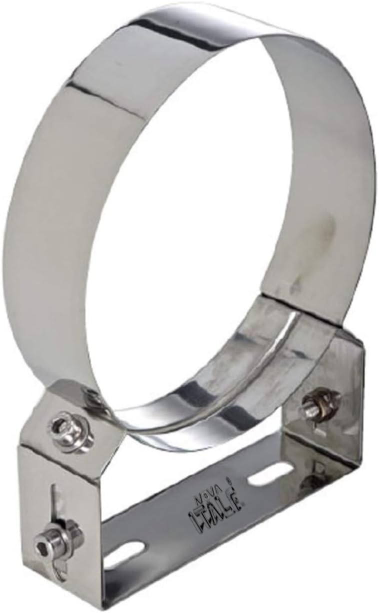 Befestigungshalsband aus schwerem Edelstahl, verstellbar, für Rohrleitungen (Ø 150 mm)