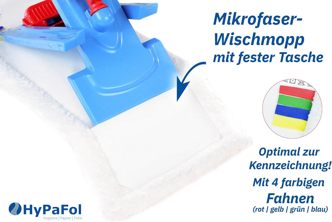 Profi Wischbezug aus Mikrofaser | 40cm Breite | 10er-Pack | für alle Bodenarten und Bodenwischer | E