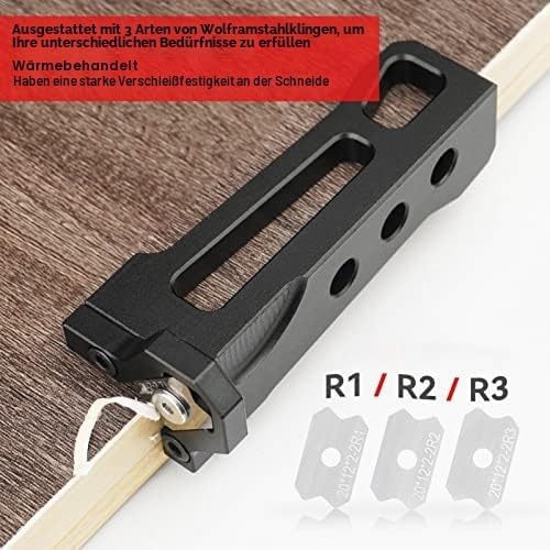 Holzbearbeitungs-Kantenschneider mit 3 Klingen, Aluminium-Banding, Bogentrimmen, Manuelles Hobelmess