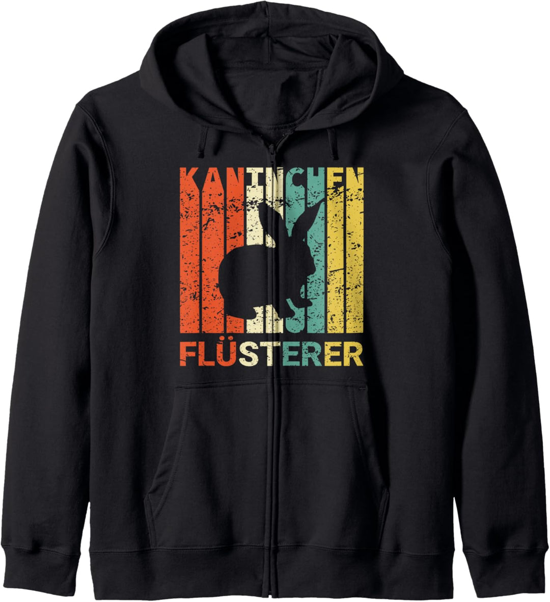 Retro Kaninchen Flüsterer Lustiges Hasen Kapuzenjacke