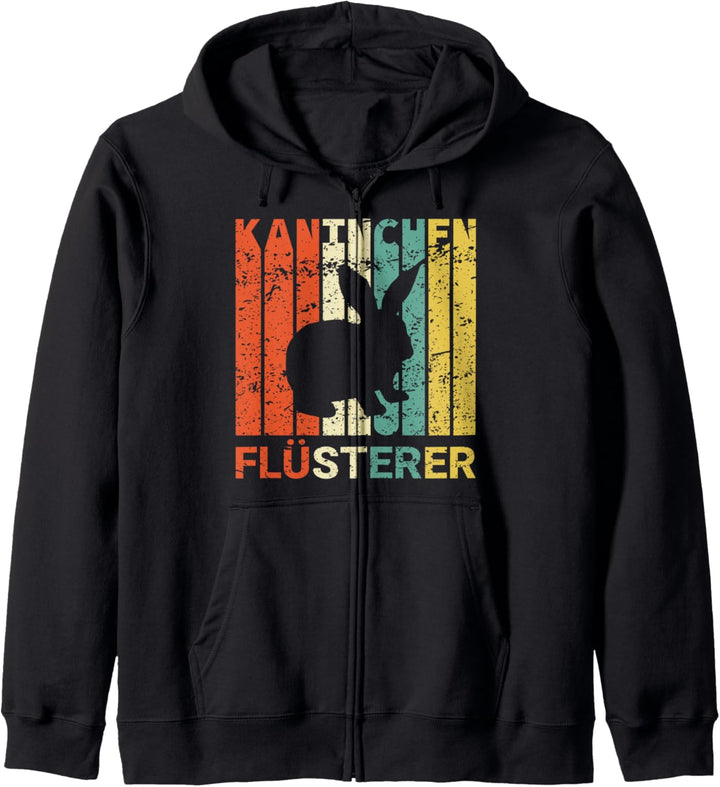 Retro Kaninchen Flüsterer Lustiges Hasen Kapuzenjacke