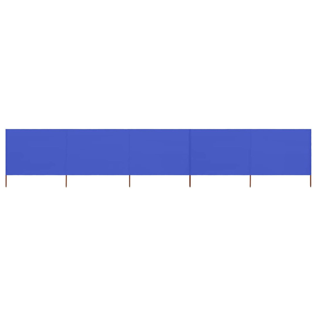 Homgoday 5 Paneele Windschutz Stoff 600x120cm Azurblau Camping Windschutz Blocker Windblocker Garten
