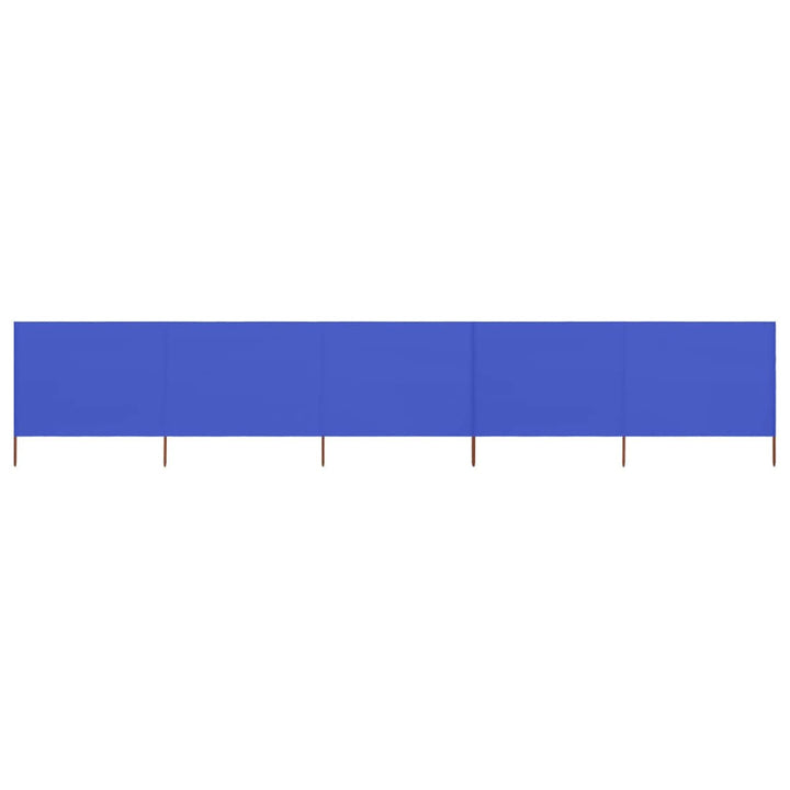 Homgoday 5 Paneele Windschutz Stoff 600x120cm Azurblau Camping Windschutz Blocker Windblocker Garten