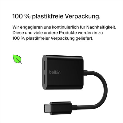 Belkin RockStar USB-C-Audio- und Ladeadapter, Kopfhörer-Adapter, USB C Adapter, Schnellladen mit USB