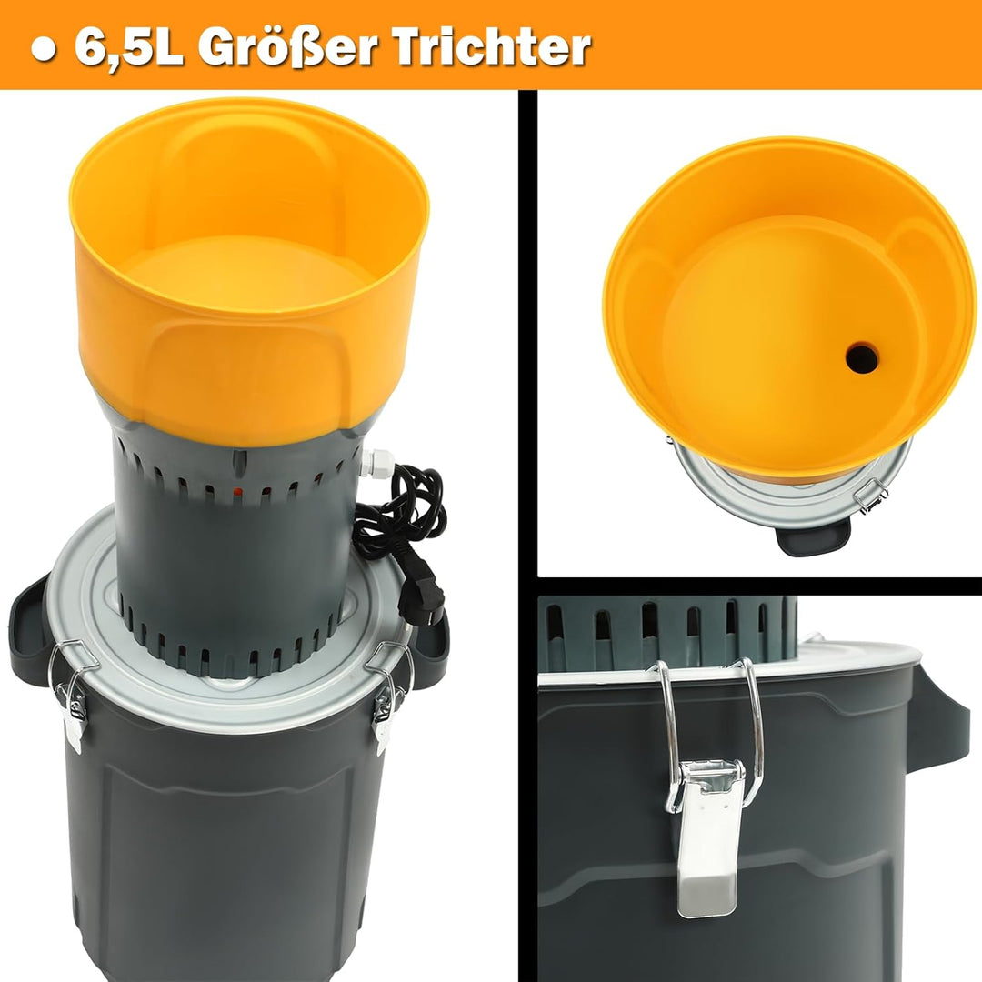 Elektrische Getreidemühle 25L Malzmühle Walzenmühle Schrotmühle aus Edelstahl 1000W 19000r/min für G