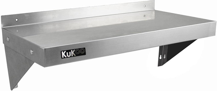 KuKoo Gastronomie Edelstahl Wandregal Küchenregal Edelstahlregal mit Gratis 2 x Mikrofasertuch 900mm
