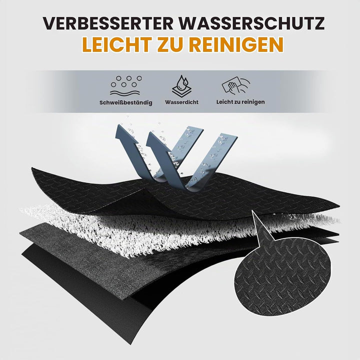 Laufband Matte Schalldämmend 200x100 cm Bodenschutzmatte Laufband, 4MM Dicke Laufmatte für Heimstudi