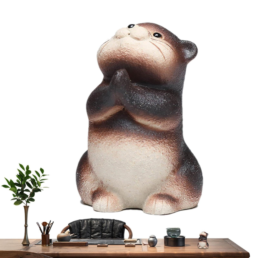 Niedliches Tee-Haustier – Ton-Tierskulptur, chinesische Tee-Haustiere, Tonstatue für Zeremonie, Deko
