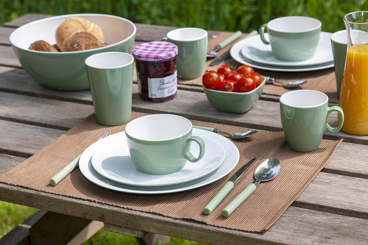 Bo-Camp - Geschirr - 100% Melamin - 16-teilig - Grün