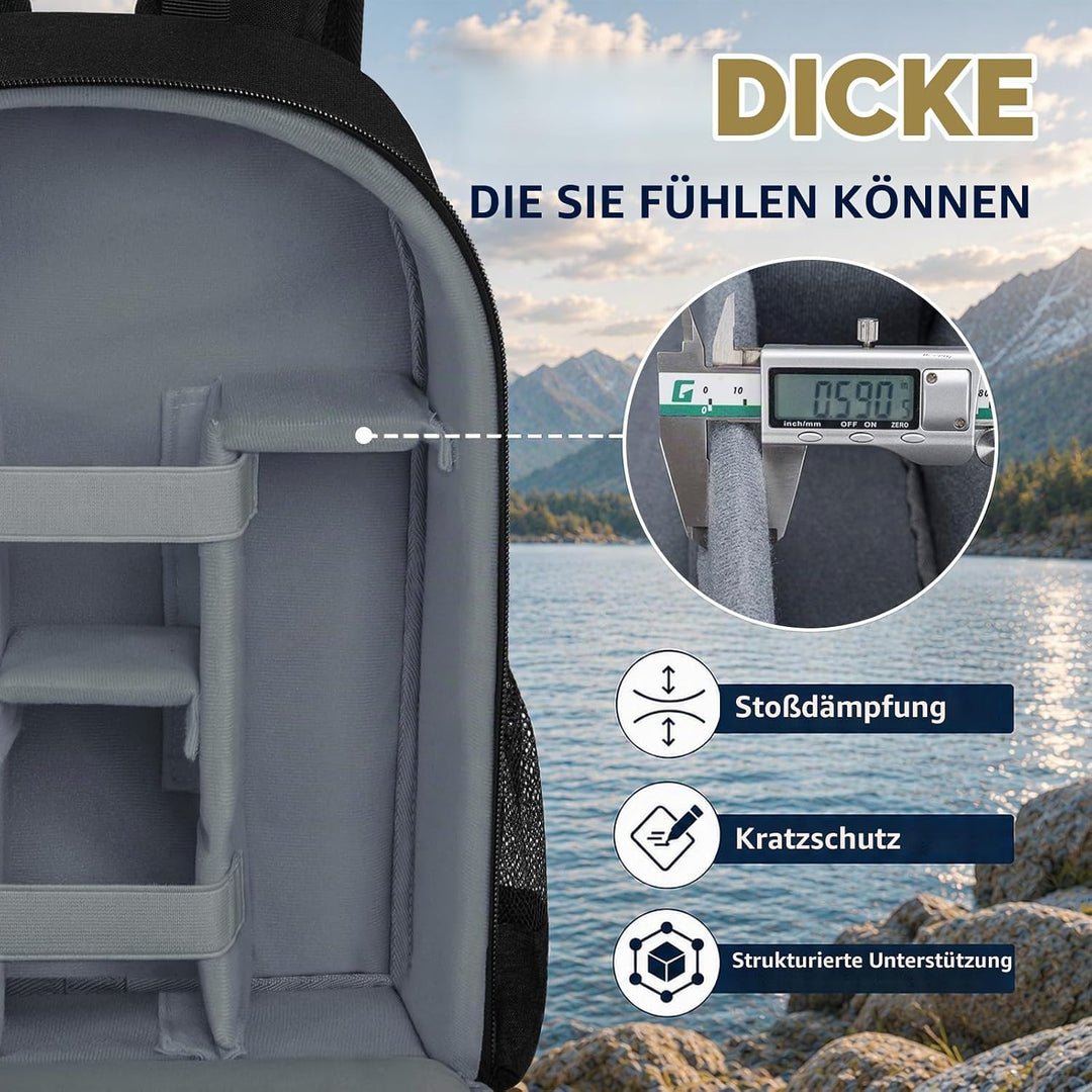 Kamerarucksack Tasche mit Stativhalterung Wasserdichtes Kameragehäuse Fotografie Rucksack Anti-Diebs