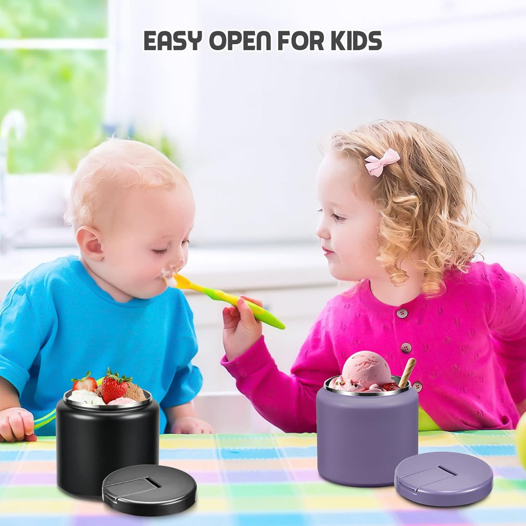 Itslife Thermobehälter für Essen 760ml, Thermo Lunchbox Kinder mit Schnallendeckel und Löffel, Warmh